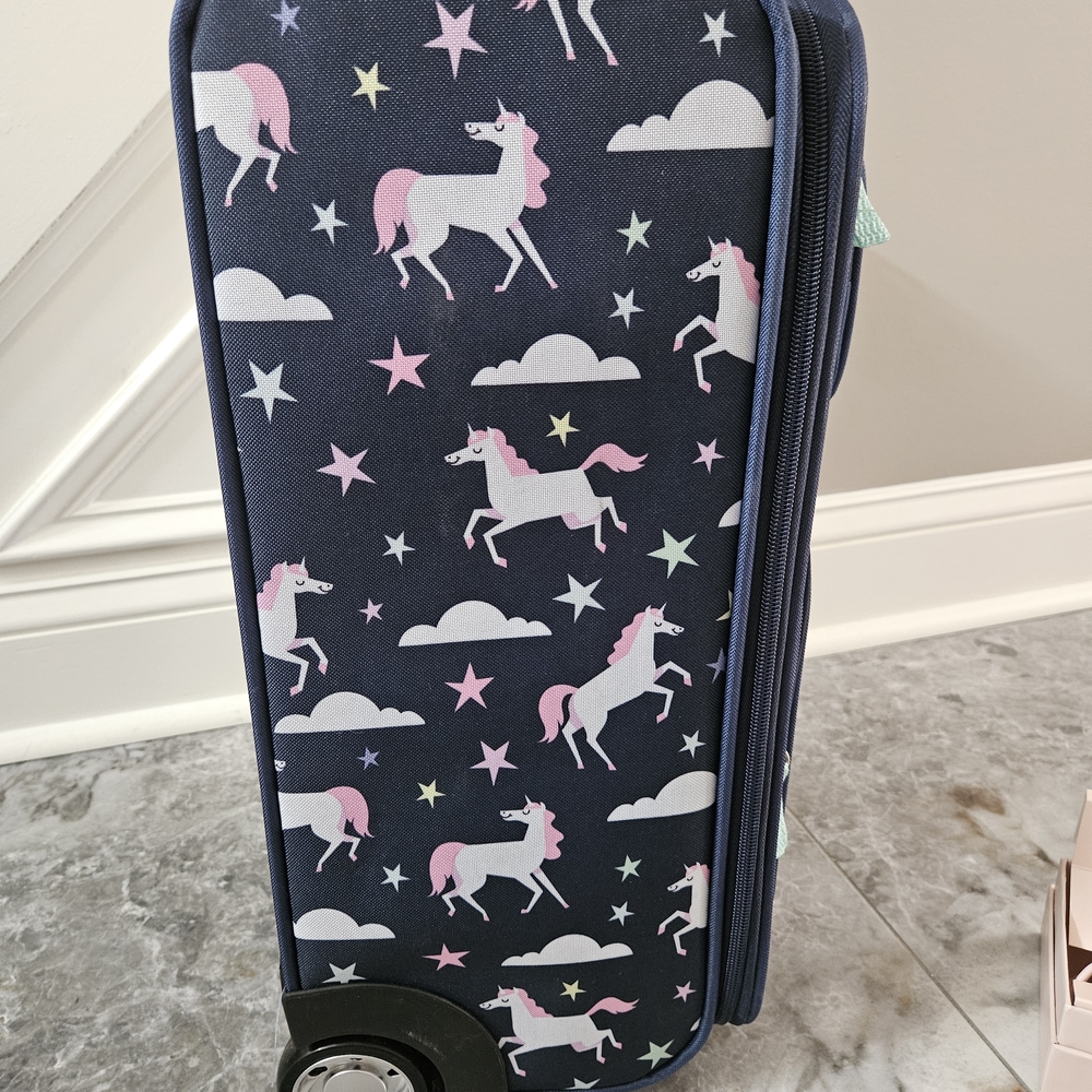 Kids Unicorn Carry On Rolling Luggage - Picture 11 of 16